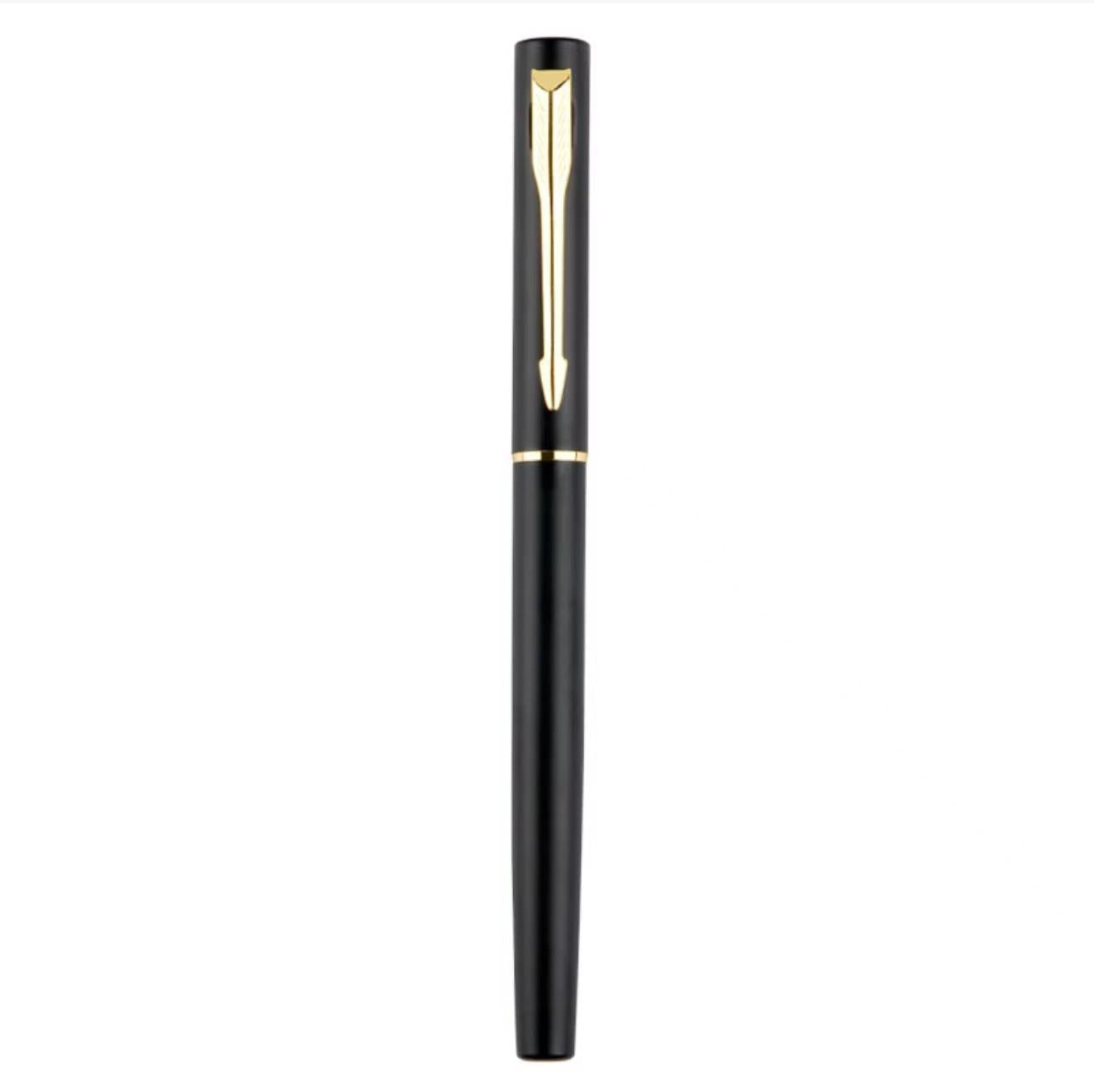 Graphic design, hard pen, calligraphy practice pen, slim gold body, elbow straight posture pen, business office signature pen