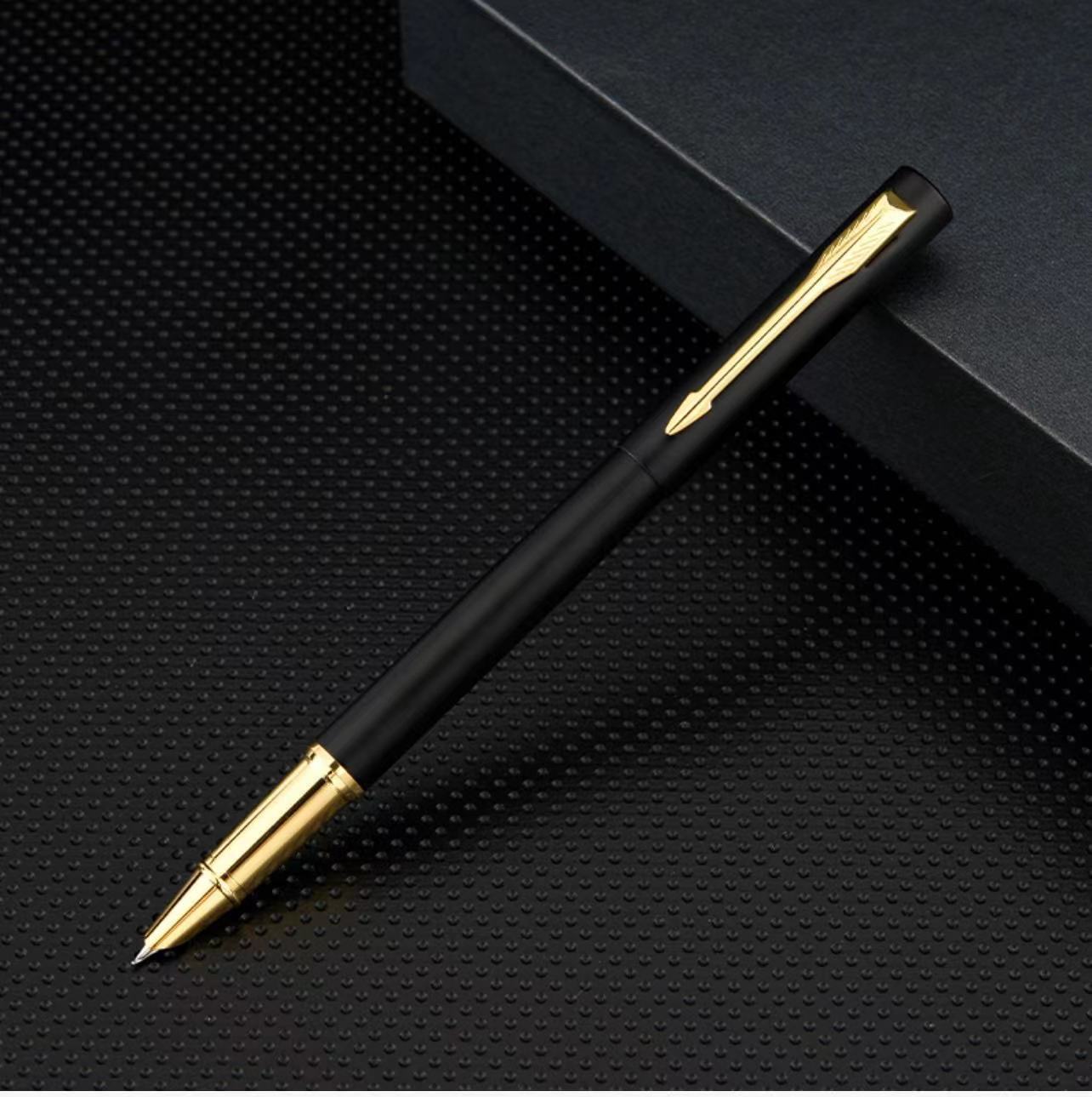 Graphic design, hard pen, calligraphy practice pen, slim gold body, elbow straight posture pen, business office signature pen