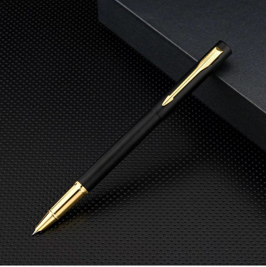 Graphic design, hard pen, calligraphy practice pen, slim gold body, elbow straight posture pen, business office signature pen