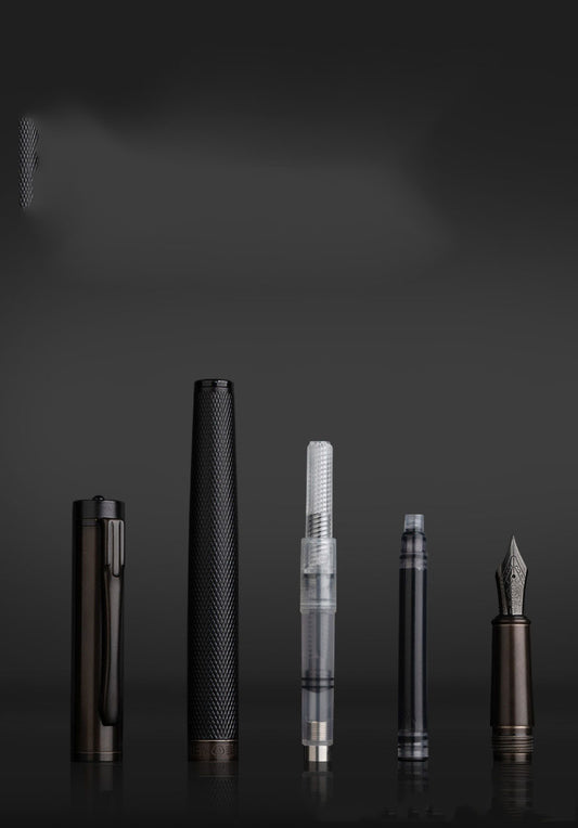 Calligraphy pen business office replaceable ink cartridge metal fountain pen